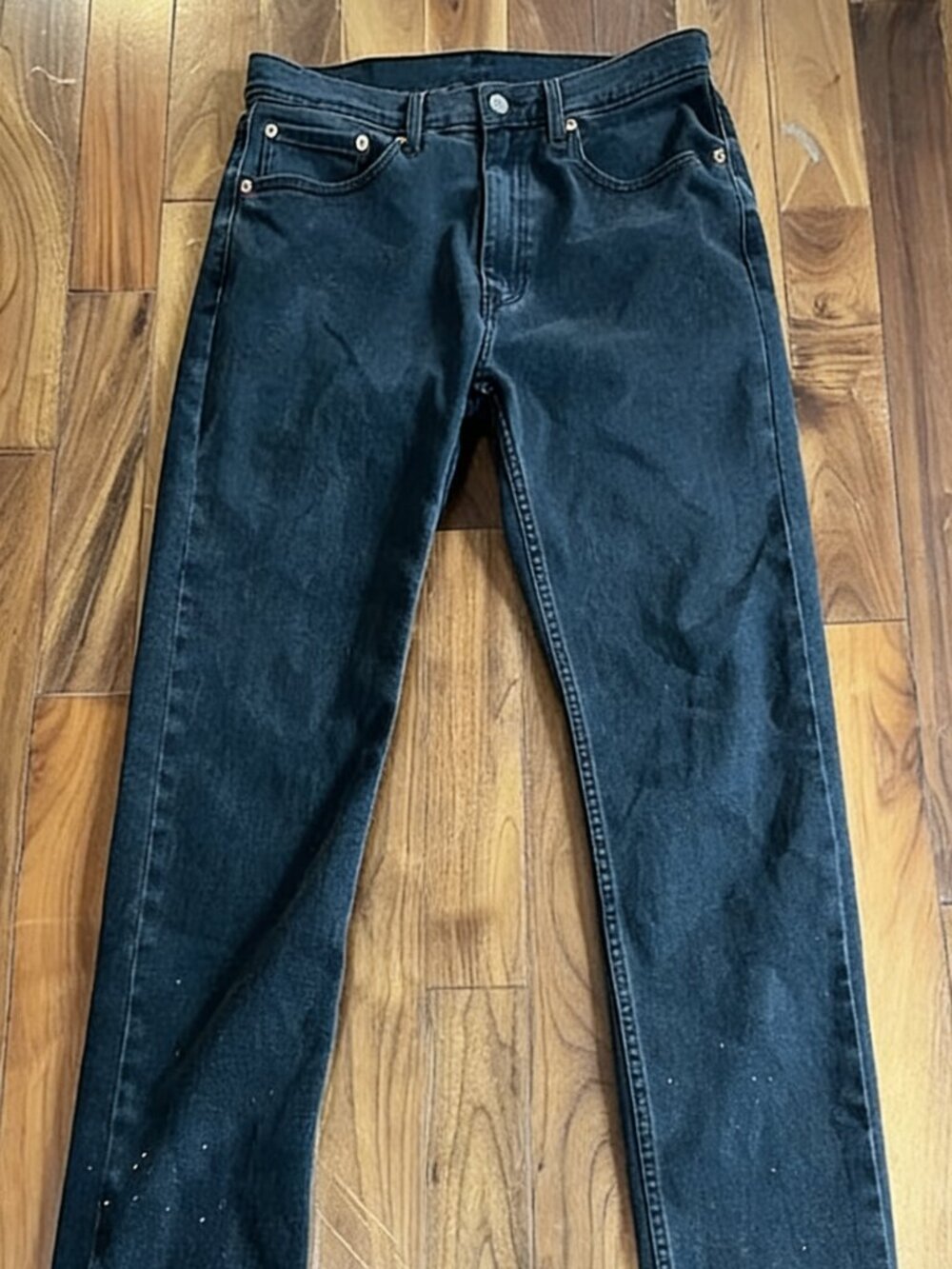 Levi's 502 Jeans Men's W34 L32 Black Taper Fit 5-Pocket Stretch Denim